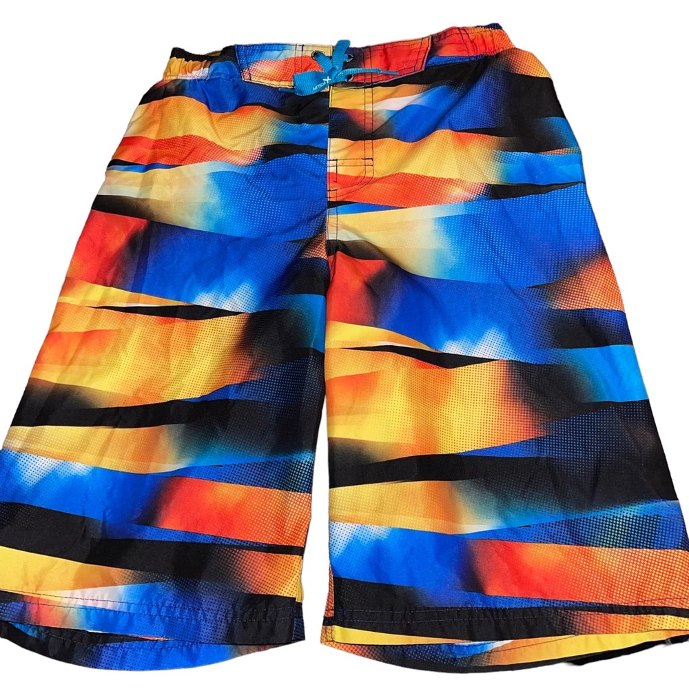 Zero Xposur Youth Boys Swim Trunks Size L-14-16 Multi Colored Swimsuit Swimwear